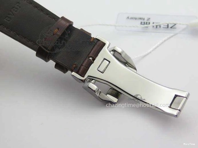MIROTIME 0719 Supportive Portuguese Chrono IW371431 ZF 1:1 Best Edition Gray Dial On Brown Leather Strap A79350 (Slim Movement) 7261